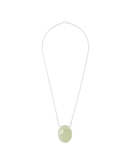 LIE STUDIO White Julia Pendant Necklace