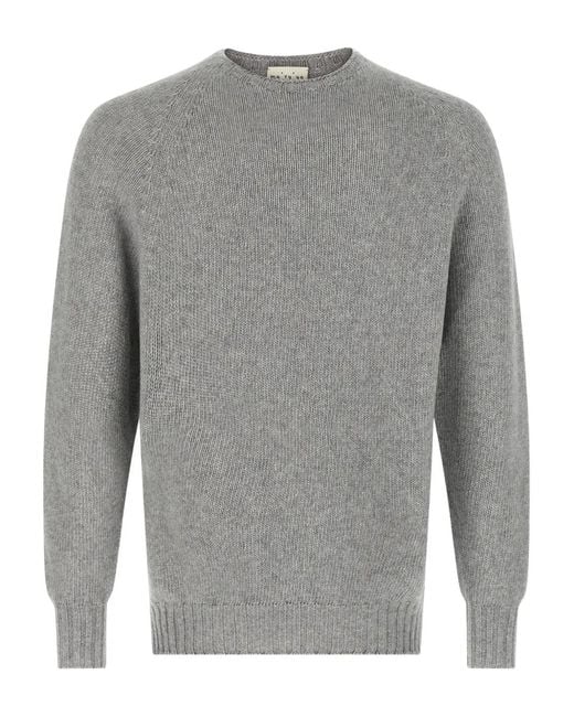 Ma'ry'ya Gray Cuffed Raglan Sweater for men