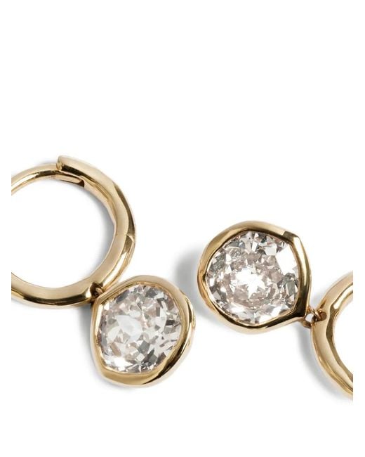 Monica Vinader Metallic Mv Siren Solitaire Diamond Earrings