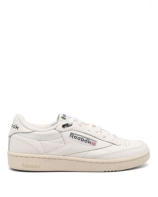 Reebok White Club C 85 Leather Sneakers