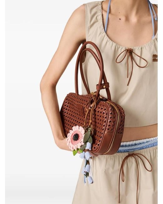 Miu Miu Natural Panama Cotton Crop Top