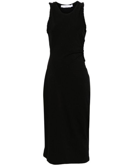 IRO Black Amel Jersey Midi Dress