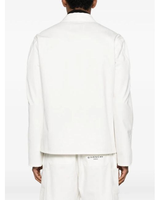Veste En Jean À Logo Brodé Givenchy pour homme en coloris White