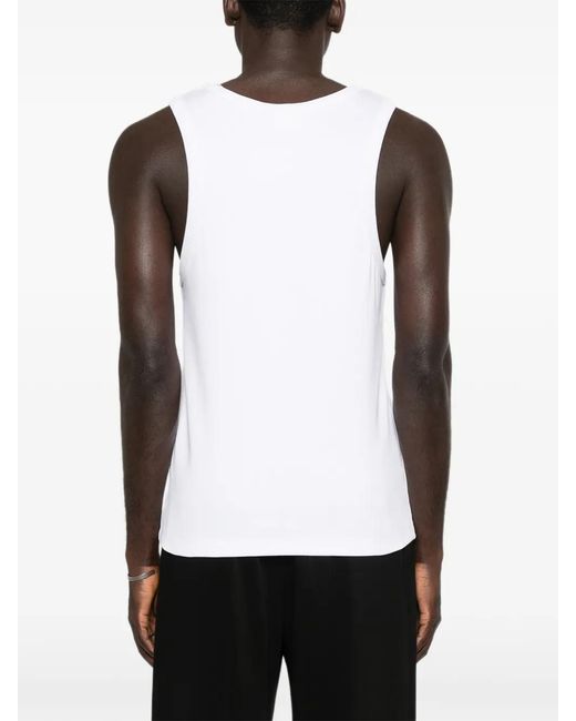 Les Deux White Logo-Embroidery Tank Top for men