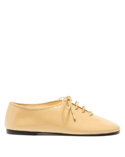 Proenza Schouler Natural Glove Lace-Up Ballet Flats