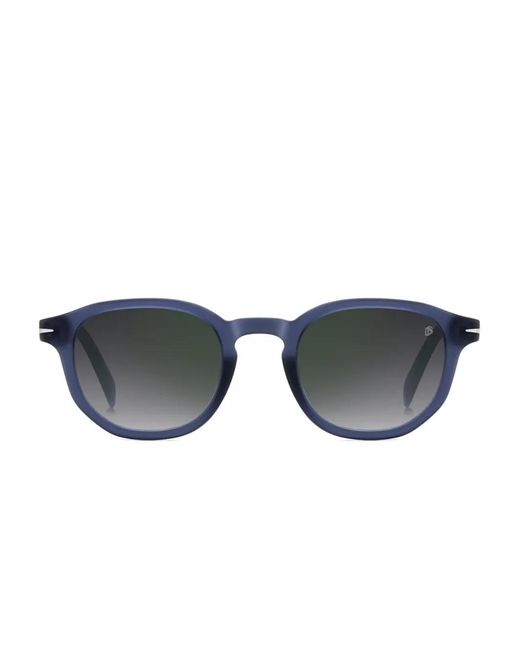 David Beckham Blue Round-Frame Sunglasses for men