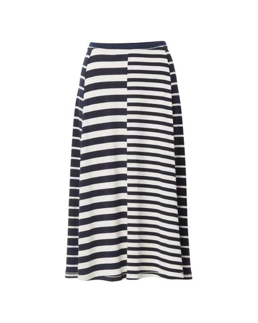 Rag & Bone White Stripe-Pattern Knitted Skirt