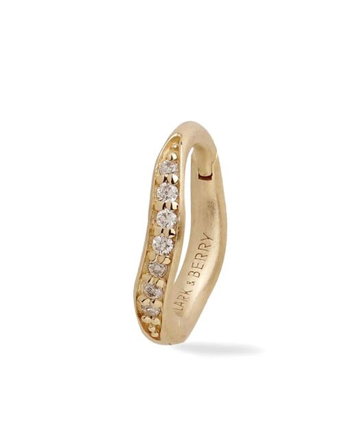 Lark & Berry Metallic 14K Medium Dune Diamond Hoop Earring