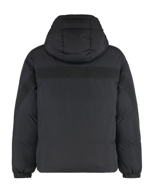 EA7 Black Hooded Padded Jacket for men