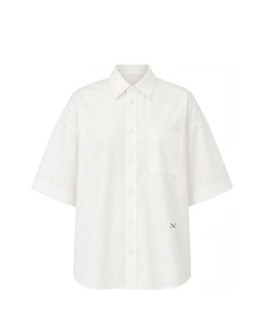 Nackiyé White Logo-Embroidered Shirt