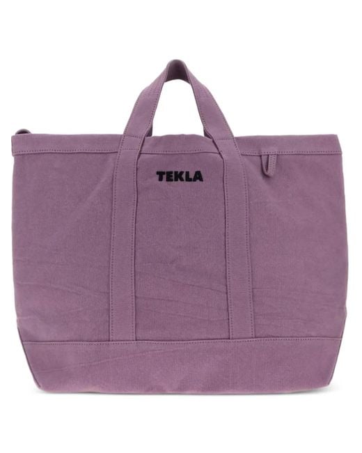 Tekla ロゴ トートバッグ Purple