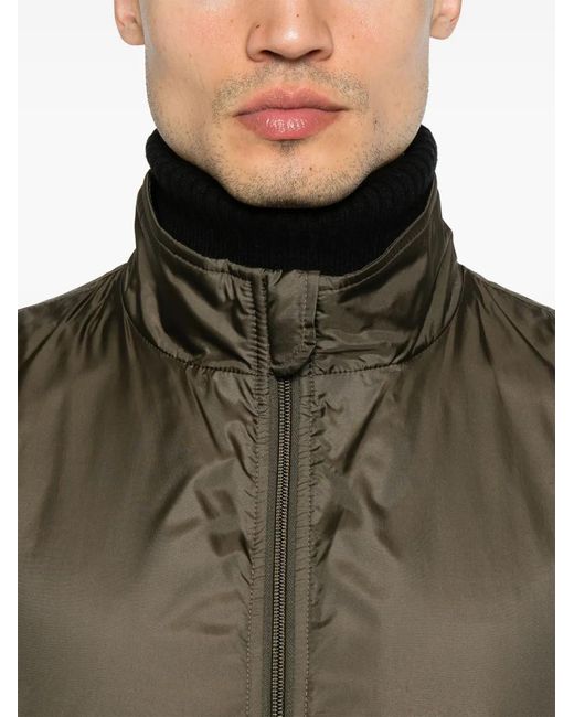 Aspesi Green Technical Zipped-Up Gilet for men
