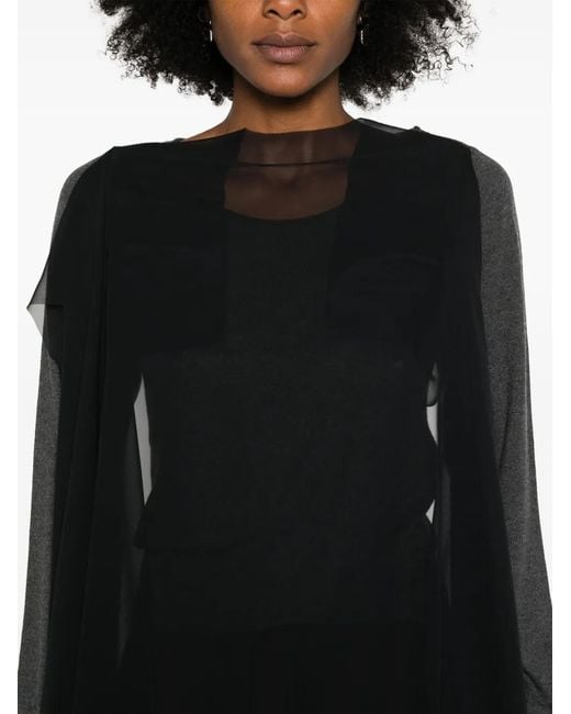 Undercover Black Pullover Mit Cape-Einsatz