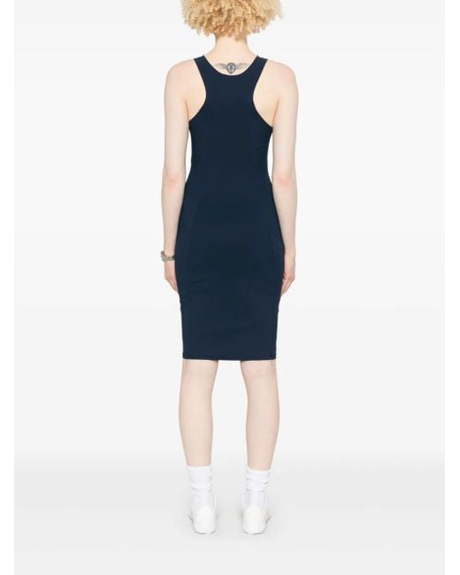 Patrizia Pepe Blue Racerback Mini Dress