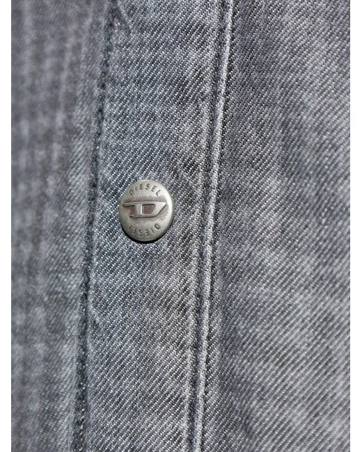 DIESEL Gray D-Simply-S11 Buttoned Shirt for men