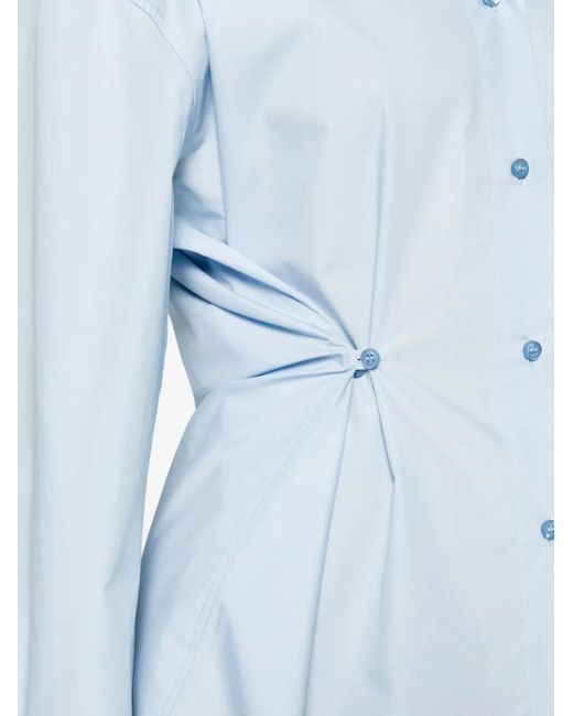 Manuel Ritz コットンポプリン シャツ Blue