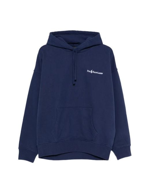 Polo Ralph Lauren Blue Logo Detail Hoodie for men