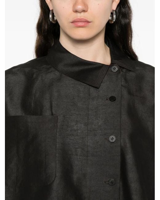 SOH Black Asymmetric Shirt