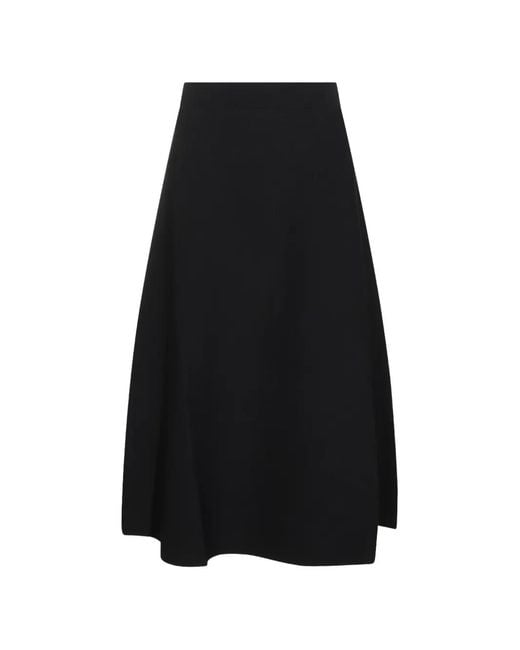 Max Mara Black A-Line Midi Skirt