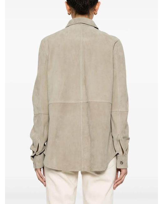 Totême  Natural Hemd Aus Wildleder
