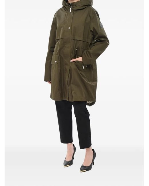 Woolrich Green Logo-Patch Utility Parka