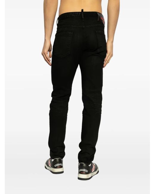 DSquared² Jeans Met Logopatch in het Black voor heren
