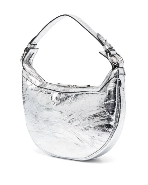 Versace White 'repeat' Metallic Shoulder Bag