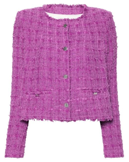 IRO Purple Raceli Tweed Jacket