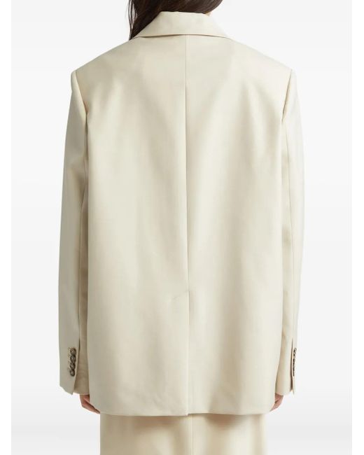 Loulou de Saison Natural Notched-Lapel Blazer