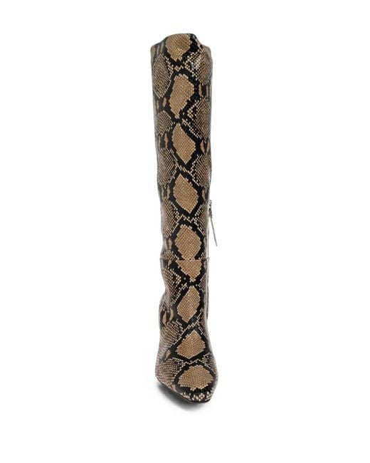 Aeyde Natural Silva Snake-Print Boots