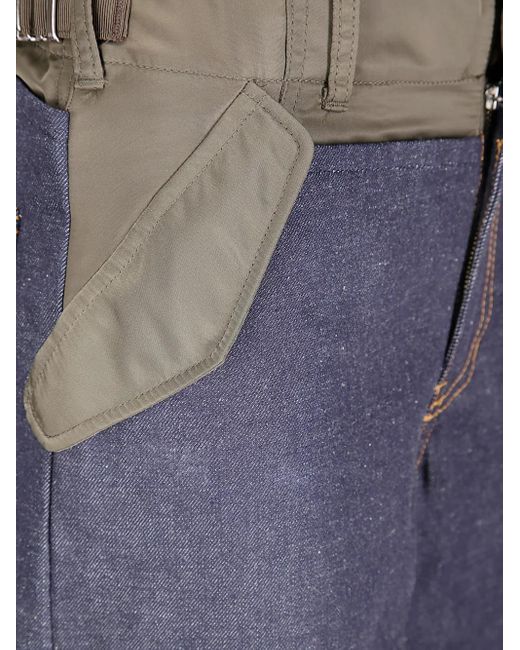 Sacai Blue Patch-Pocket Denim Jeans