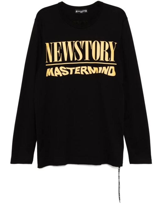 メンズ MASTERMIND WORLD ロゴ ロングtシャツ Black