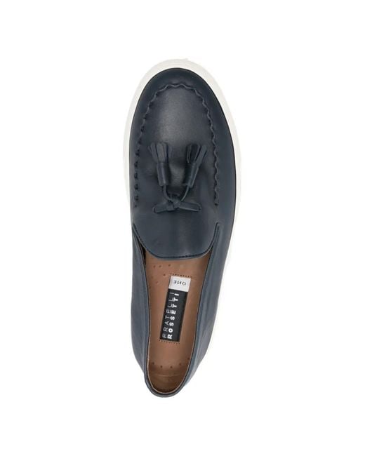 Fratelli Rossetti Blue Tassel-Detail Loafers for men