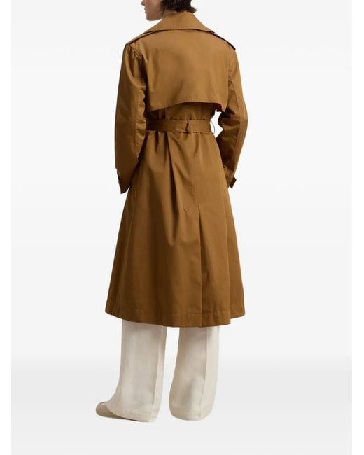 Woolrich Natural Trench Ceinturé À Boutonnière Croisée