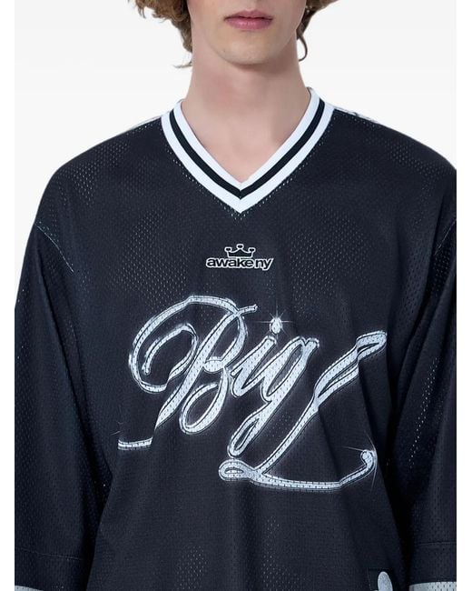 AWAKE NY Blue X Big L The Big Picture T-Shirt for men