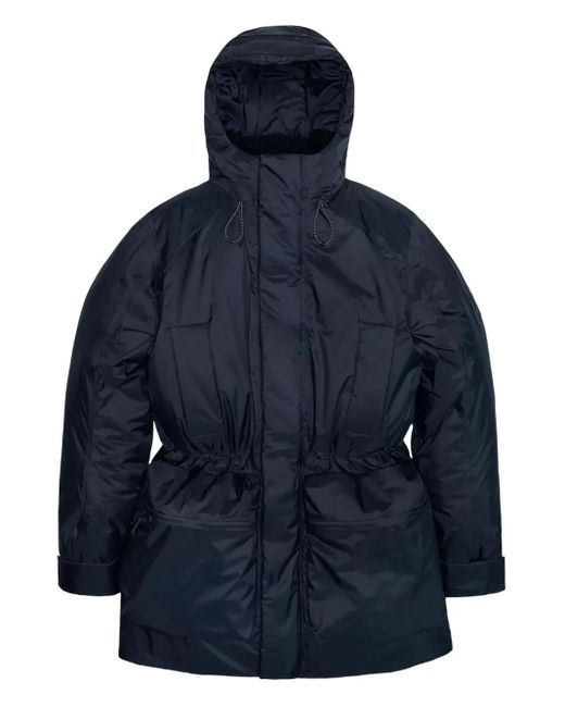 Rains Blue Parka mit Kapuze