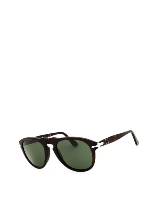 Persol Green Oval-Frame Sunglasses