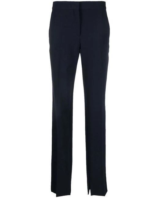 Stella McCartney Blue Split-Cuff Slim-Cut Trousers