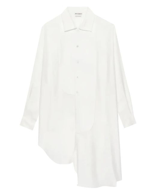 JW Anderson Women's White Asymmetric Midi Dress