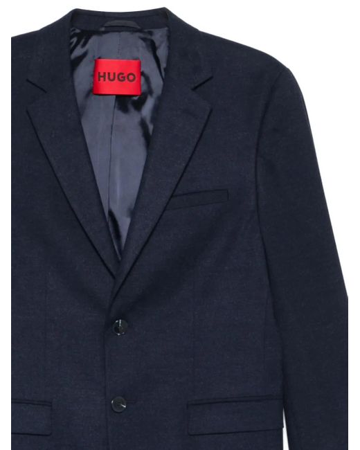 HUGO Blue Single-Breasted Blazer for men