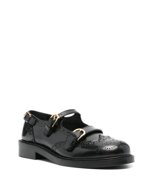 Sandro Black Buckle-Detail Brogues