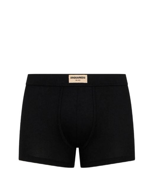 DSquared² Black Logo Trunks for men