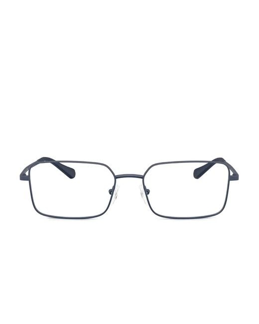 ARMANI EXCHANGE Metallic Rectangle-Frame Glasses for men
