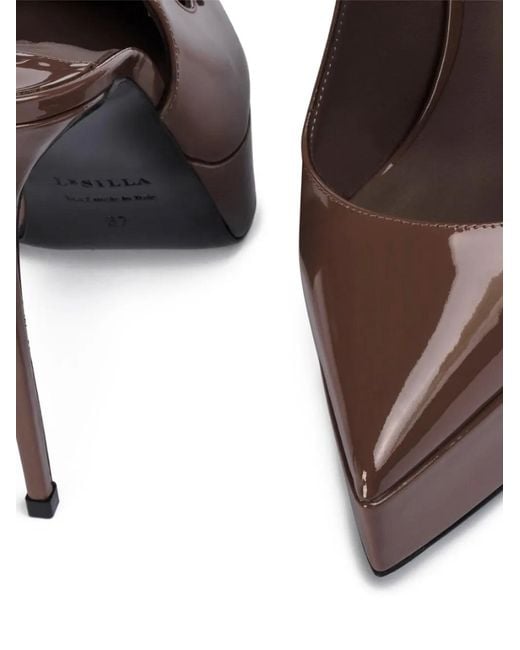 Le Silla Brown 140Mm Uma Slingback Pumps