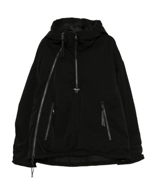 The Viridi-anne Black Padded Hood Jacket for men