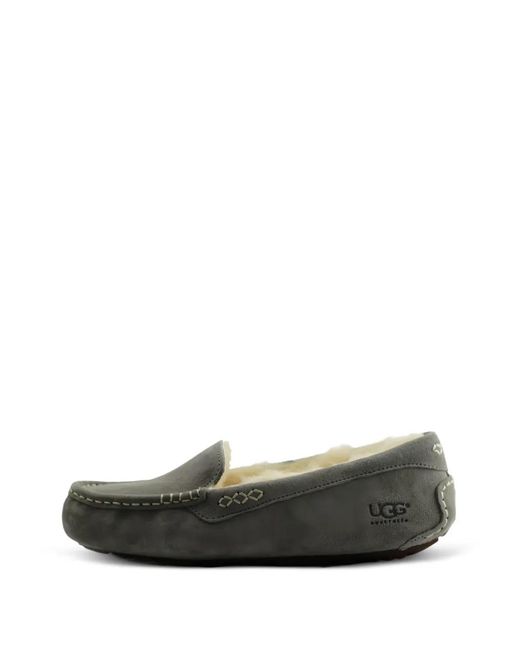Ugg Gray Analey Shearling-Lined Loafers