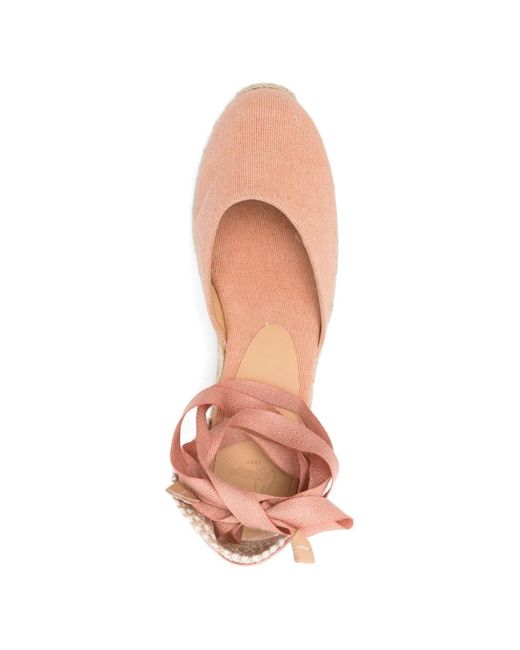Castaner Pink Carina Ankle-Tie Espadrilles