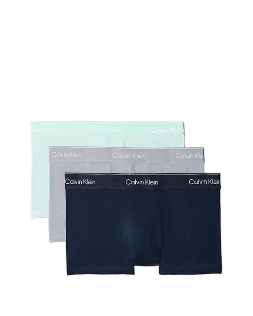 Calvin Klein Boxershorts Mit Logo-Print (3Er-Set) in Blue für Herren