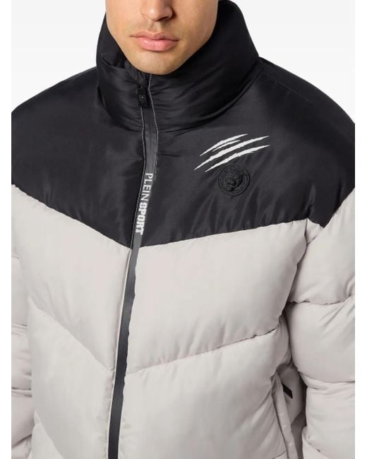 Philipp Plein Gray Puffer Jacket for men