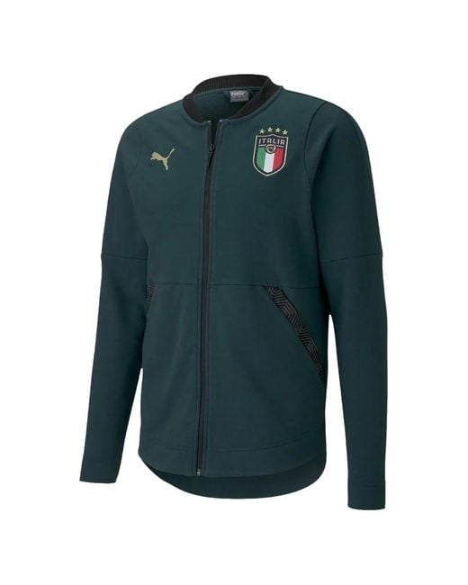 PUMA Blue Figc Italian Football Federation Full-Zip Sweatshirt for men